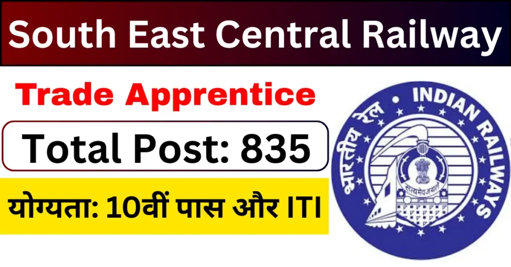 South East Central Railway Bilaspur Apprentice Vacancy 2025