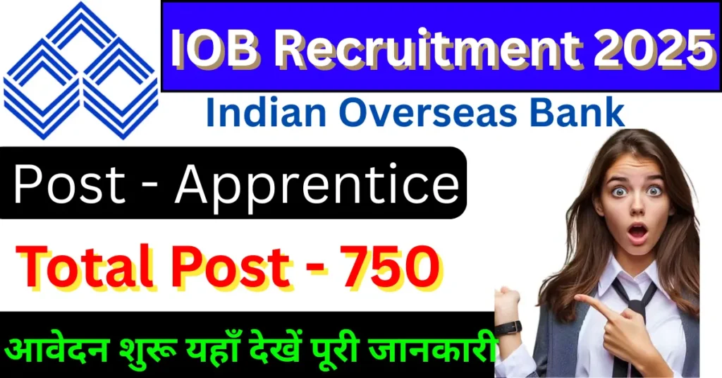 IOB (India Overseas Bank) Apprentice Recruitment 2025 Apply Online