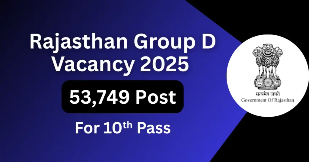 Rajasthan Group D Vacancy 2025 Apply Online