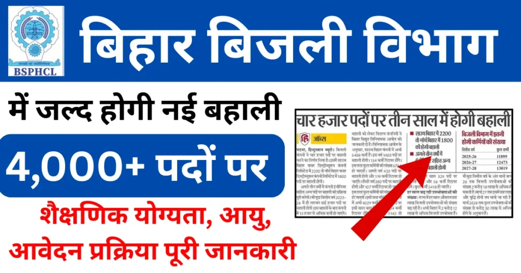 Bihar Bijli Vibhag Bharti 2025