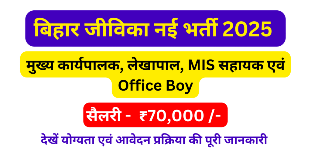BRLPS Jeevika Office Boy New Bharti 2025